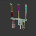 High Voltage Electrical Equipment With Three Column Insulators And Metal Support Structure