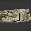 Rock Garden Landscape Design With Layered Stone Structure And Green Plants
