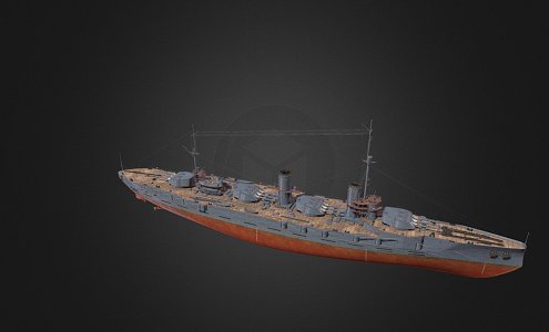 modern warship destroyer weapon ship cruiser ship 3d model