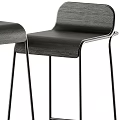 Modern Bar Stools With Sleek Metal Frames And Seats 3d model