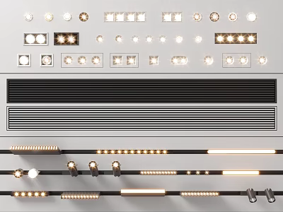 Downlights and Spotlights in Various Styles for Modern Home Interior Lighting 3d model