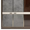 Modern Wardrobe Design With Glass Doors Metal Frames And Hanging Clothes Interior