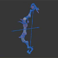 3D Female Archer Character With Pink Decorative Outfit And Bow Arrow