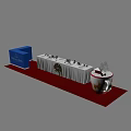 Coffee Break Area With Villeroy Boch White Counter Christmas Reindeer Sleigh Mug And Red Mat