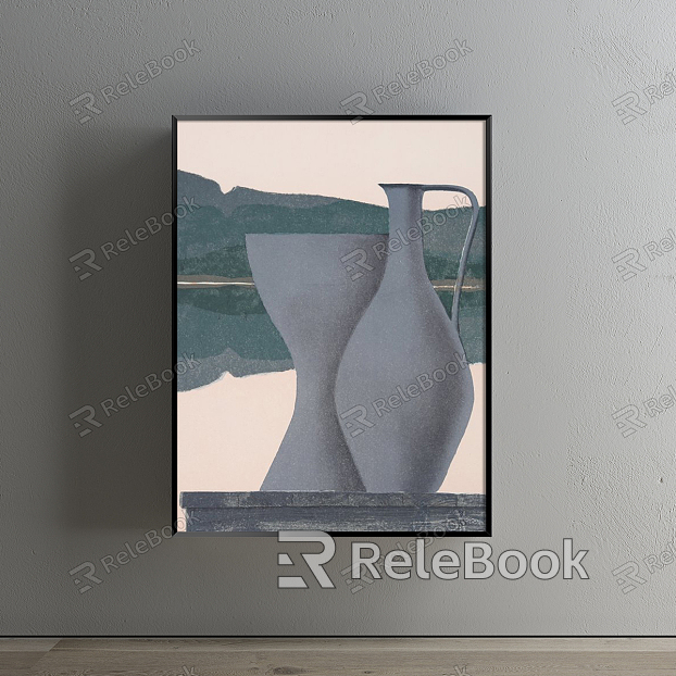 Modern Abstract Painting Simple Brown Restaurant Abstract Decorative Painting model