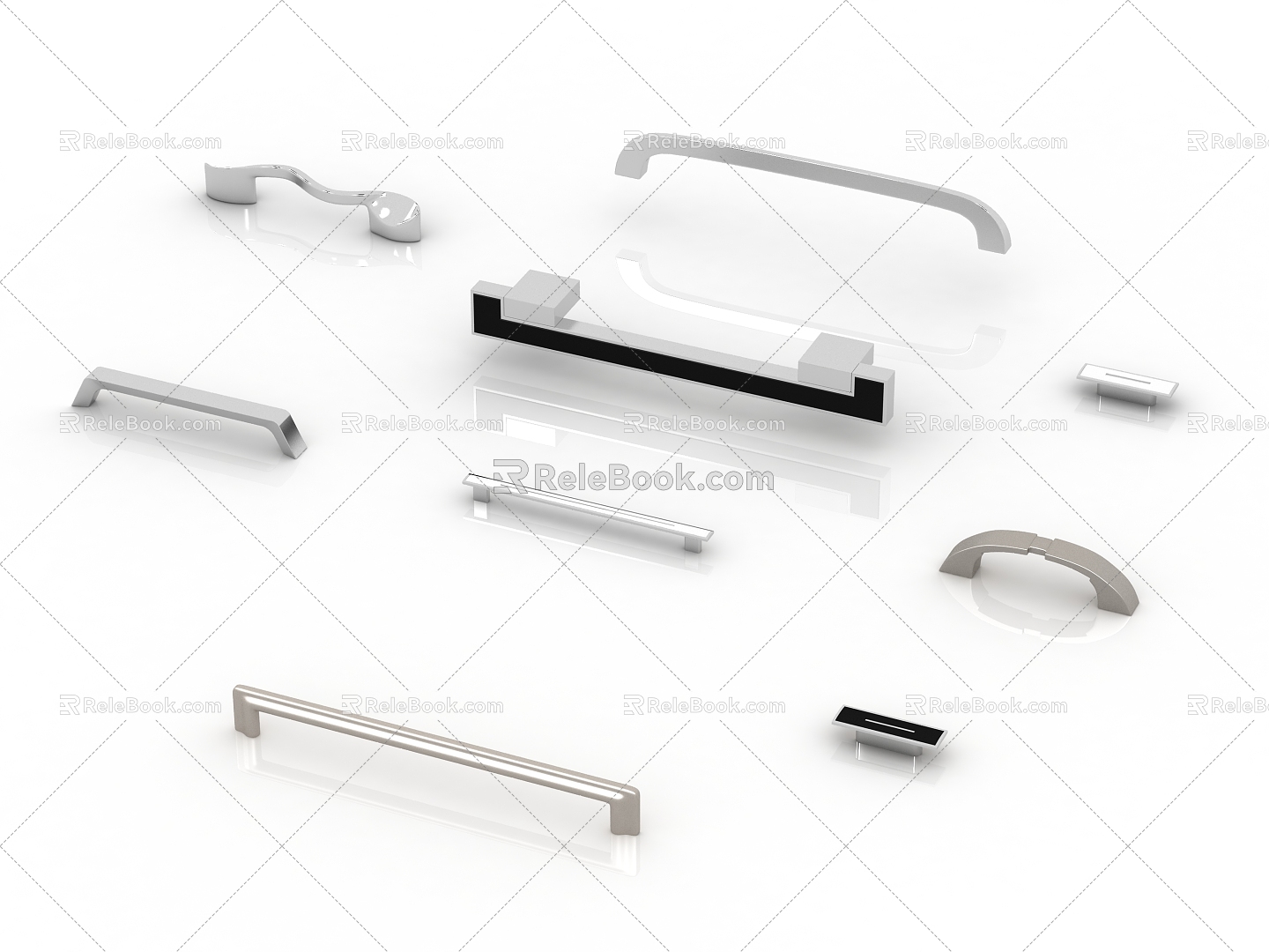 Modern hardware handle classical handle 3d model