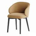Modern Beige Upholstered Accent Chair With Black Metal Legs And Green Brown Color Options