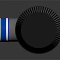 Automotive Flexible Hose Component Gray Body Blue Stripes and Black Mesh Top