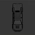 Black Pickup Truck With Roof Rack Antenna And Off Road Tires