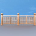 Railing Guardrail Fence 3d model