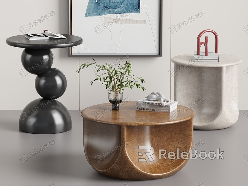 Side Table Coffee Table Corner Table Small Coffee Table Ornaments Books model