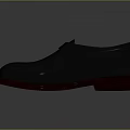 Classic Black Leather Dress Shoes With Buckle Strap And Brown Sole