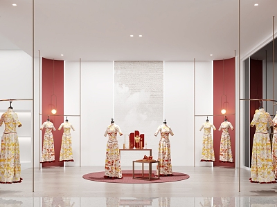 Chinese Bridal Shop 3d model