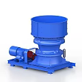 Blue Vertical Industrial Crusher Equipment With Motor And Base Stand
