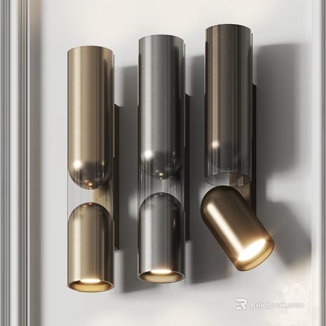 Modern Wall Sconce Lighting With Metal And Glass Design For Home Interior Decor 3d model 