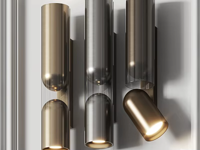 Modern Wall Sconce Lighting With Metal And Glass Design For Home Interior Decor 3d model