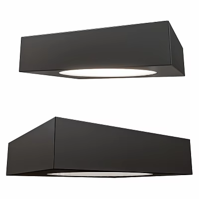 Black Square Downlight Spotlight Featuring Modern Design Sleek Black Surface and Bright Light 3d model