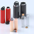 Reusable Water Bottles In Different Colors With Various Designs And Practical Lid Styles