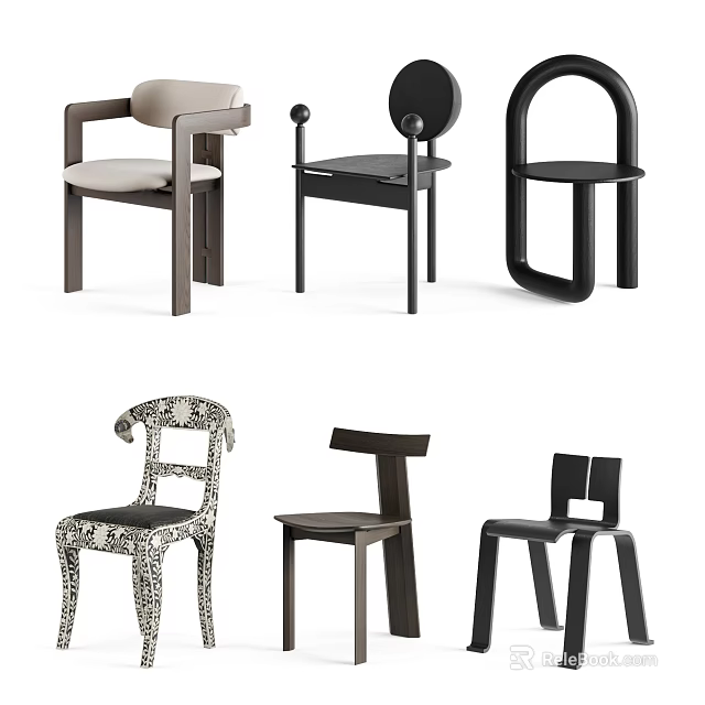 Stylish Single Chairs Featuring Unique Modern Designs For Home Decor 3d model