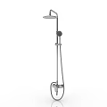 Modern Stainless Steel Shower System With Overhead Head And Handheld Sprayer