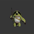 Modern Game Character Turtle Warrior Turtle 3d model