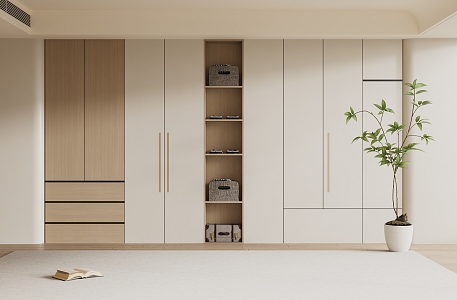 Bedroom Wardrobe Cloakroom Wardrobe Finished Wardrobe Children's Room Wardrobe Solid Wood Wardrobe 3d model