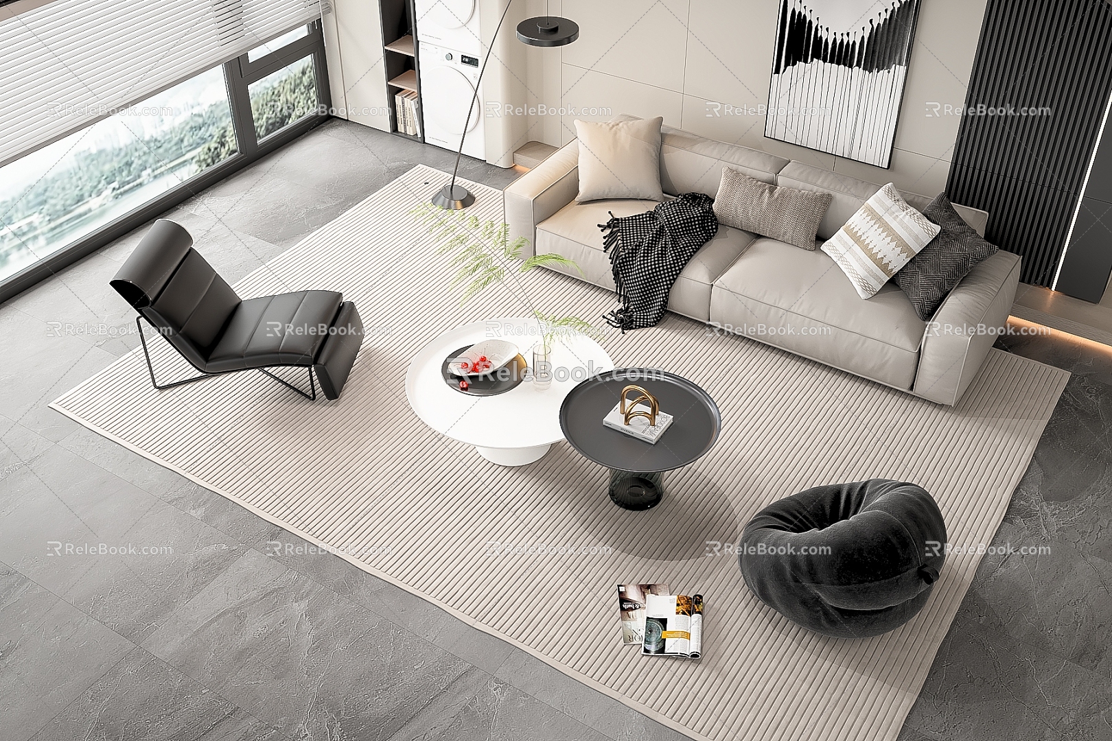 Modern Sofa Coffee Table Combination Sofa Coffee Table 3d model