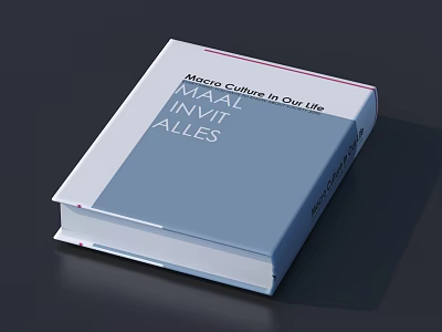 Notebook Featuring Modern Culture Our Life Text And Collection Book Cover 3d model