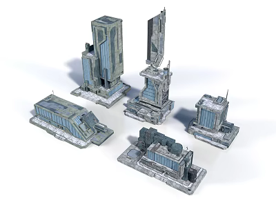Future Architecture Design Featuring Modern Tall Buildings With Glass Facades And Unique Structures 3d model