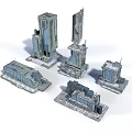 Future Architecture Design Featuring Modern Tall Buildings With Glass Facades And Unique Structures