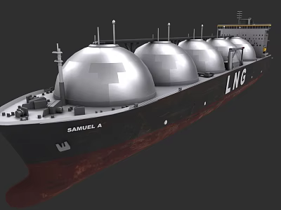 Liquefied natural gas tanker marine carrier 3d model Liquefied natural gas tanker marine carrier 3d model