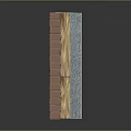 Scenic View Of Red Brick Wall With Rock Wool Insulation In Rural Landscape