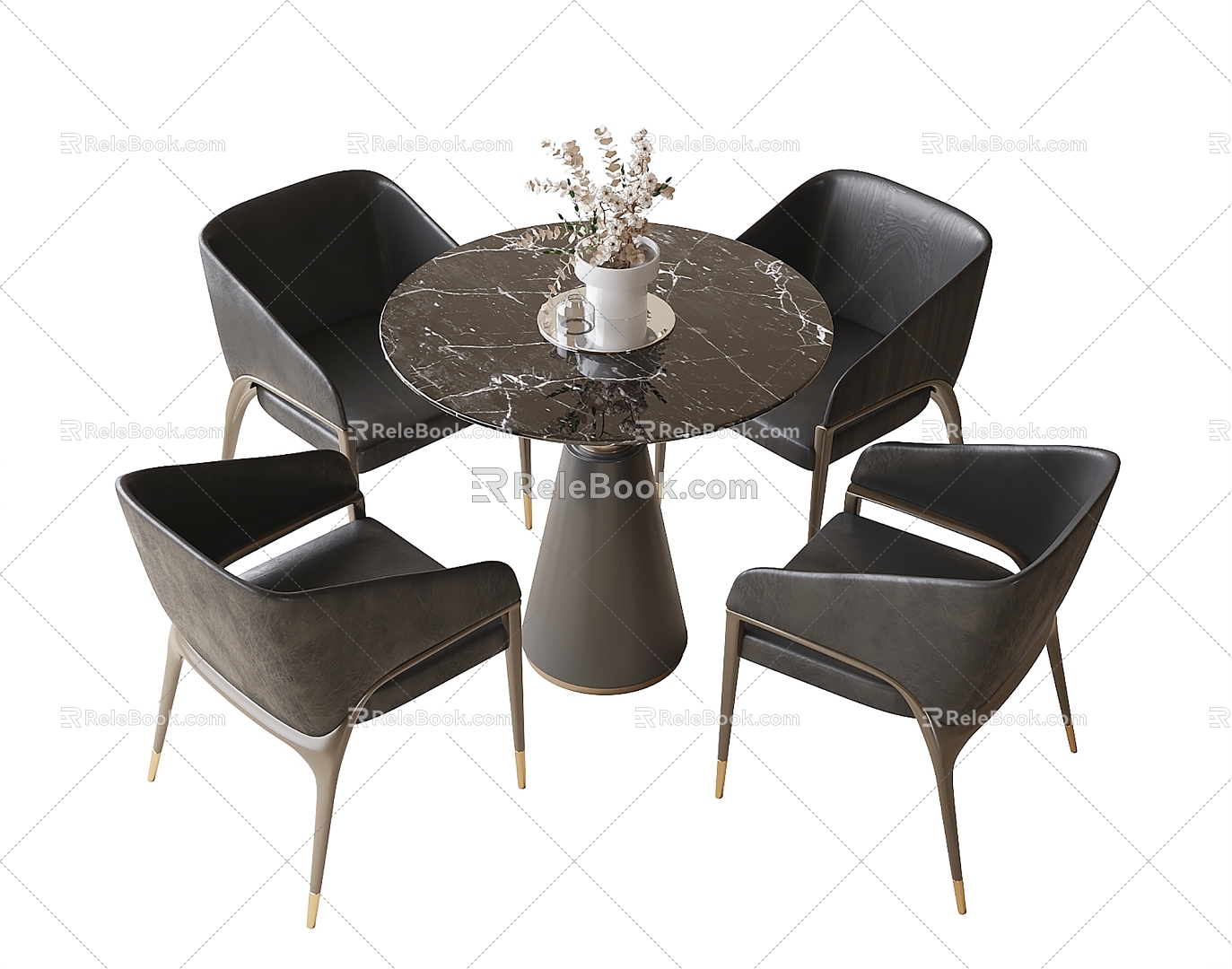 Modern Negotiation Table and Chair Coffee Table and Chair Casual Table and Chair 3d model