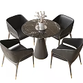 Modern Negotiation Table and Chair Coffee Table and Chair Casual Table and Chair 3d model