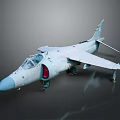 Detailed Light Gray Airplane Model with Blue Nose Open Cockpit Red Door and Landing Gear