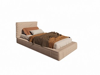 Modern Single Bed 3d model