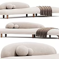 Modern Multiplayer Sofa Shaped Sofa 3d model