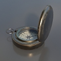 Compass Retro Compass Pocket Watch Retro Pocket Watch North Compass Simple Model Low Model Low Face Number Game Super Realistic High Precision Video Level 3d model