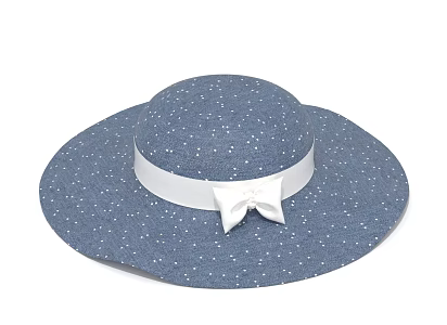 modern hat women's hat 3d model