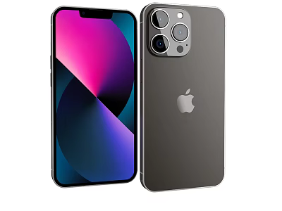 iPhone Dual Perspective With Colorful Display Rear Camera Module And Apple Logo 3d model