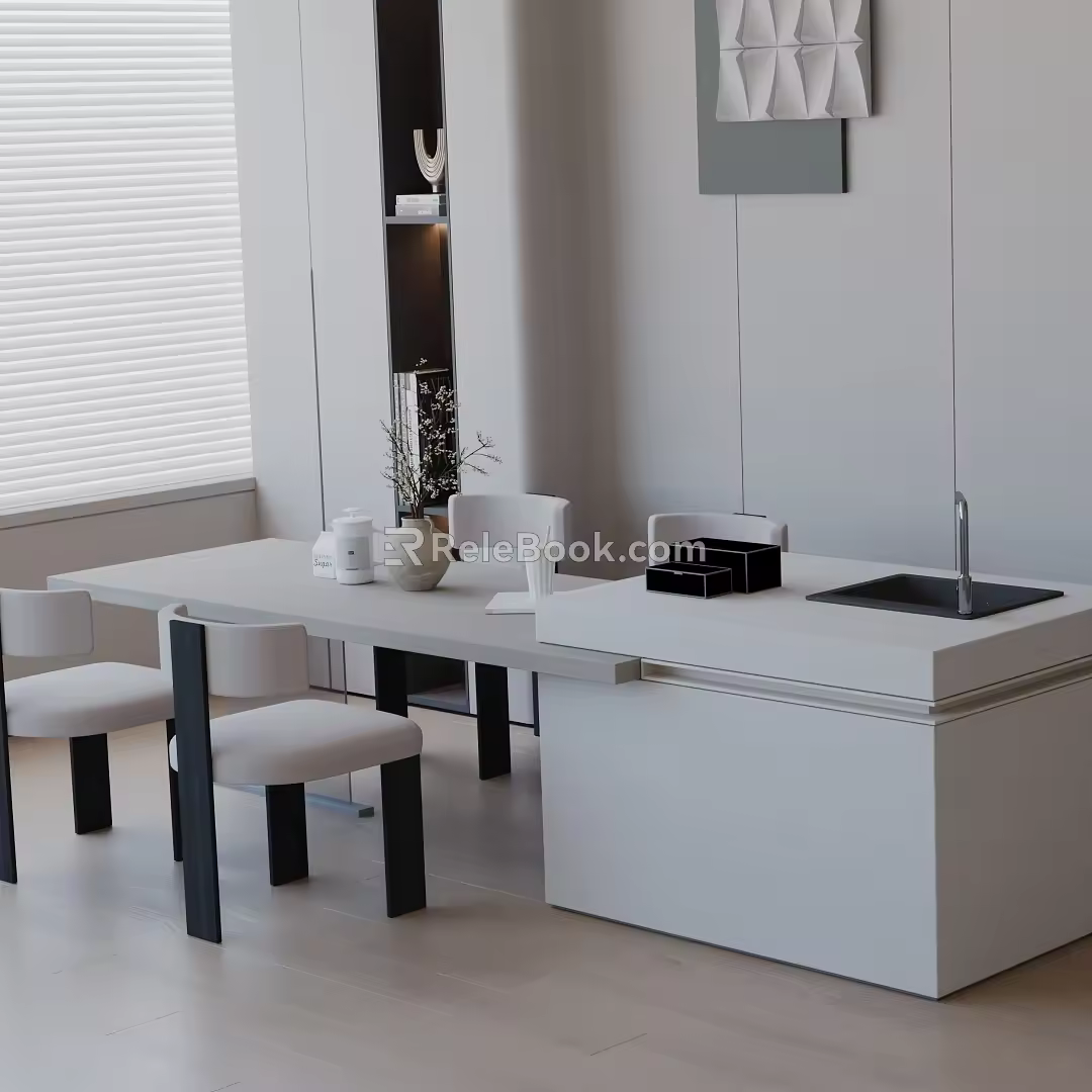 Modern table combination 3d model