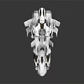 Futuristic Scifi Mechanical Model With White Brown Complex Structure And Detailed Design 3d model