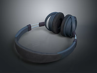 Modern Computer Over Ear Headphones With Comfortable Ear Cushions And Stylish Headband 3d model