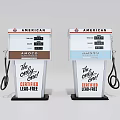 American Brand Vintage Fuel Dispensers With The Good Stuff And Carters Lead Free Labels