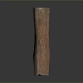 Natural Wooden Stone Column With Rustic Texture And Smooth Surface