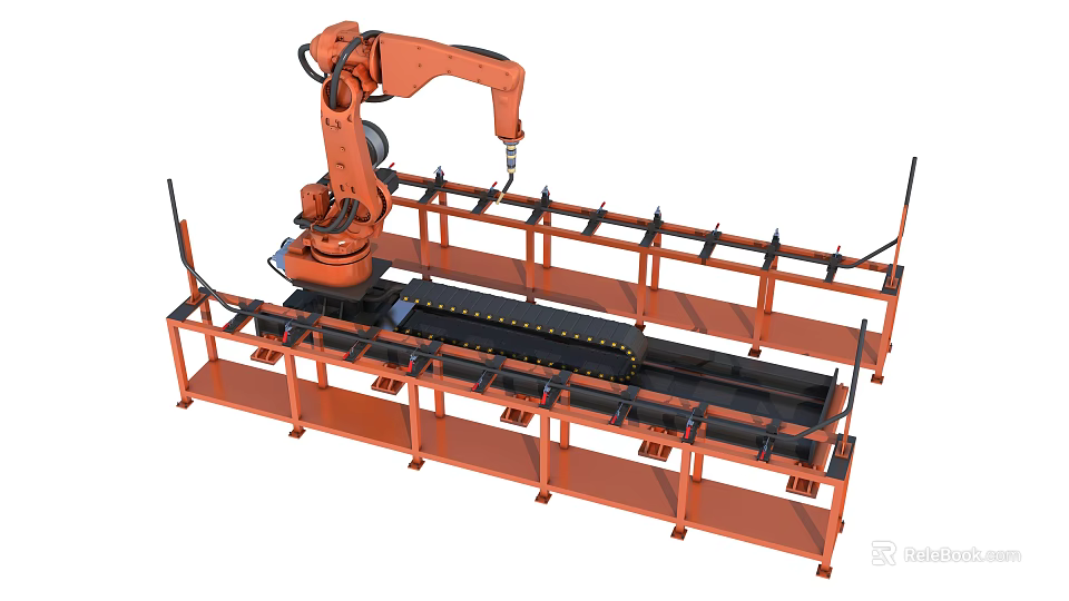 Industrial Robotic Arm Automated Precision Welding Workbench System For Heavy Duty Manufacturing 3d model 
