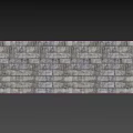 Textured Concrete Wall Components Arranged In Modern Pattern With Natural Light 3d model
