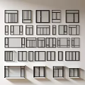 Modern windows combination windows glass windows floor-to-ceiling windows balcony windows bay windows bedroom windows sliding windows casement windows doors and windows 3d model