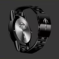 Stylish Bering Black Watch With Yellow Gear Design Numeric Dial And Metal Link Strap