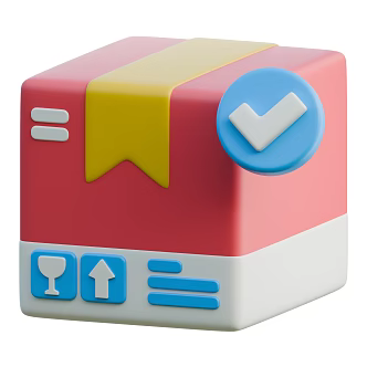 Modern Express Gift Box Gift Box Cartoon Express Box 3d model